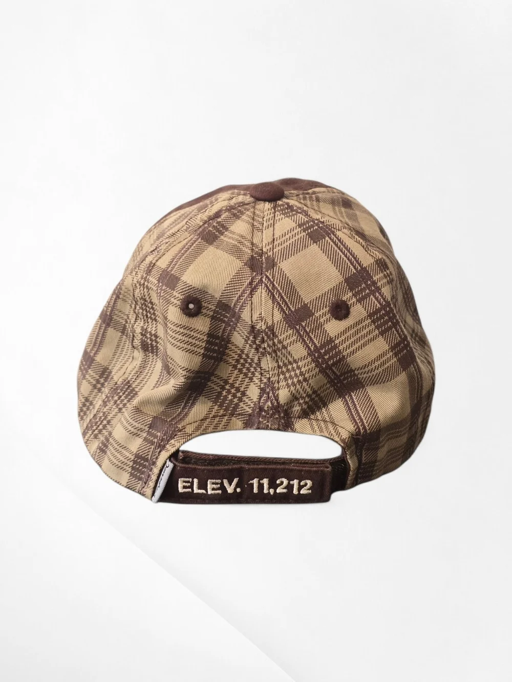 🧢🔥 Aspen Brown Plaid Baseball Cap - EUC
